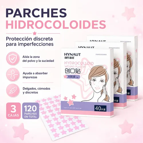 Parches Hidrocoloides Estrella Acne 3 Cajas 120 Pzs