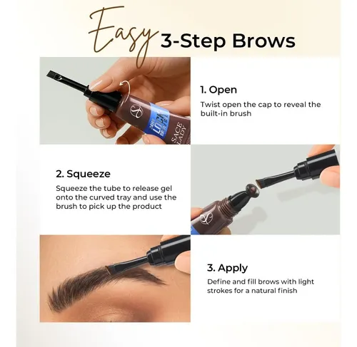 Gel De Cejas Sace Lady 24h 02 Dark Brown Con Cepillo