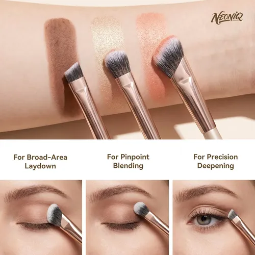 Set De Brochas De Maquillaje Neoniq 10 Unidades Champagne Go