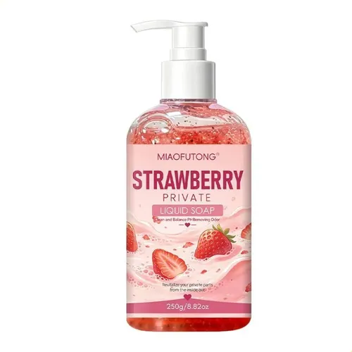 Jabón Líquido Strawberry Private, 250 G, Jabón Suave Para El