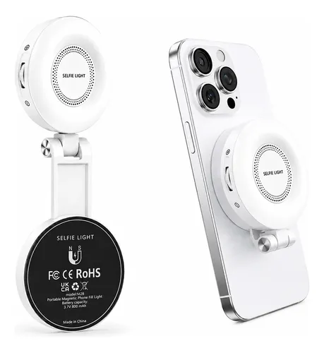 Aro De Luz Selfie Magnético M28 Espejo Soporte Celular Usb-c