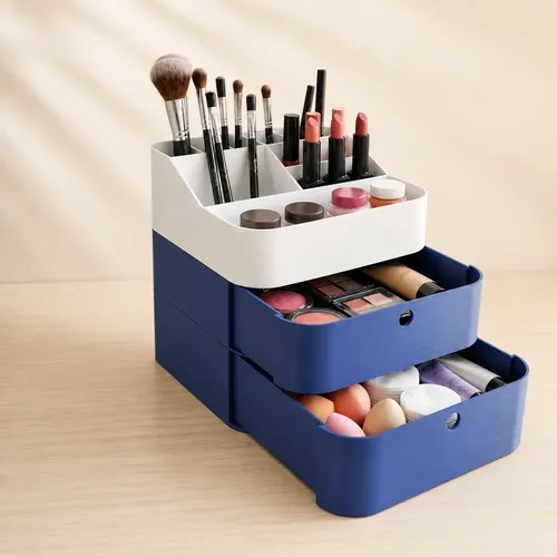 Organizador De Maquillaje Y Cosméticos Con 2 Cajones