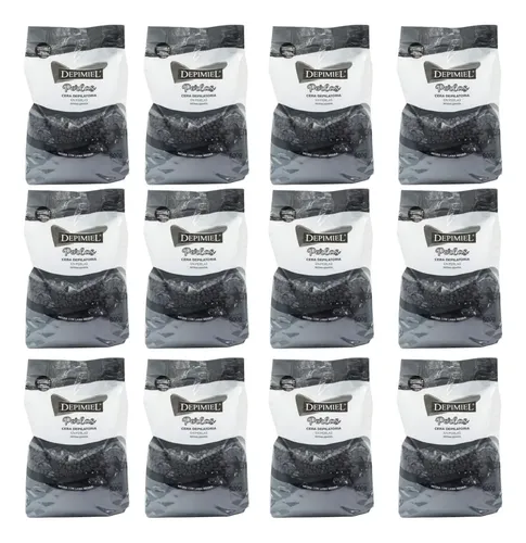 Combo X12 Ceras En Perlas Negras Para Depilar Depimiel 800g