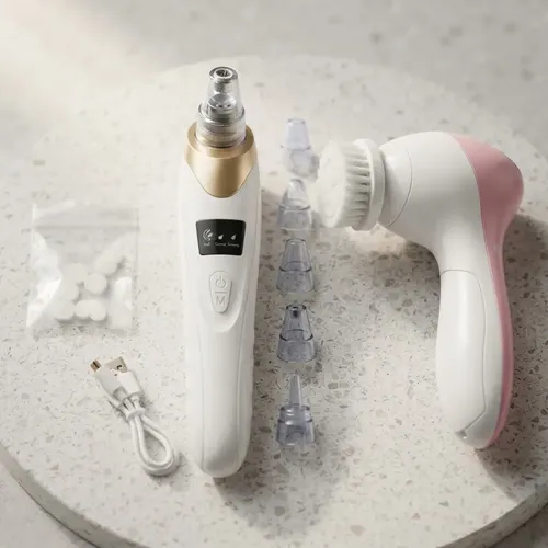 Kit Facial Puntos Negros Cepillo 5en1 Y Depiladora Facial