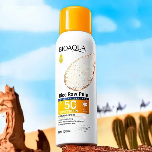 Protector Solar De Arroz Bioaqua Spf 50 Spray Rice Raw Pulp