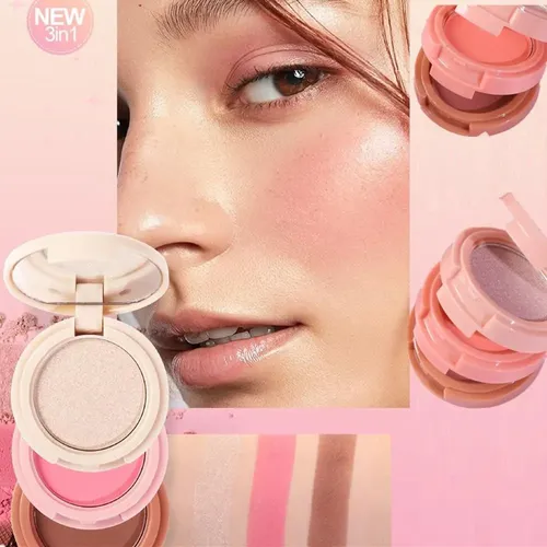 Paleta Makeup 3 En 1 Uock, Tamaño De Viaje, Tono 01