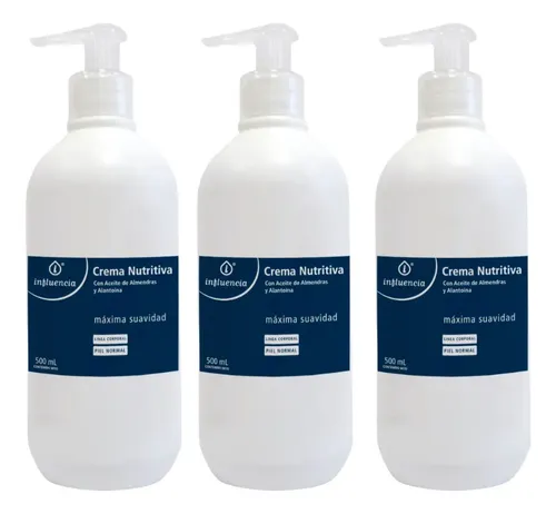 Influencia Crema Nutritiva Corporal Máxima Suavidad 500ml X3 Fragancia