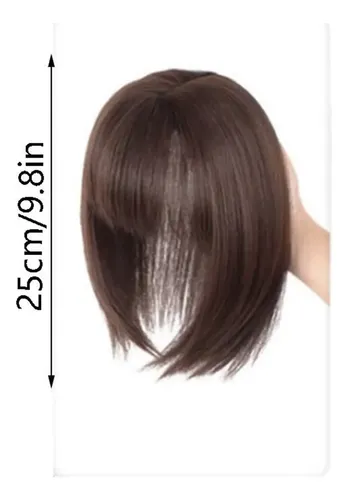 Toppers De Cabello Natural Con Flequillo, Extensiones De