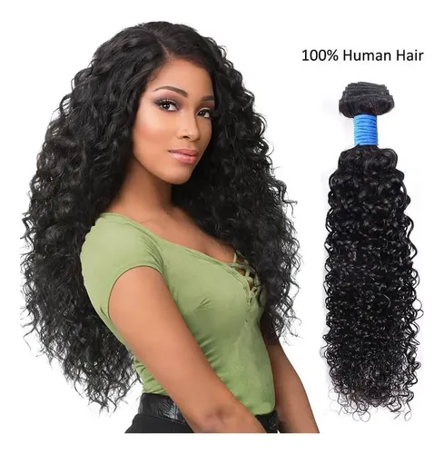 . 100g 50cm Cabello Humano Rizado Remy Negro