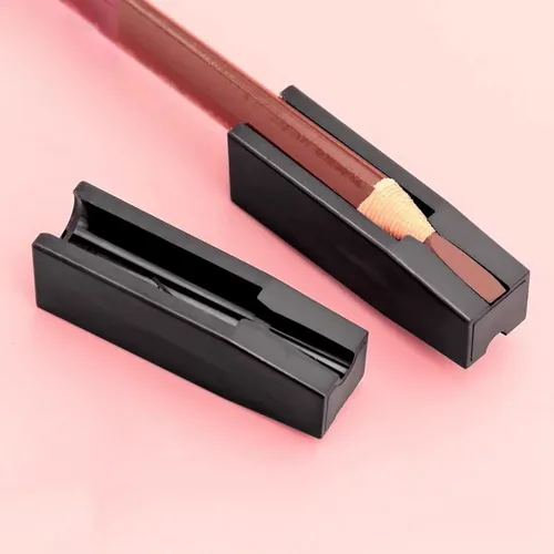 2 Sacapuntas Para Cejas Forma Pico De Pato, 2 Piezas Negras