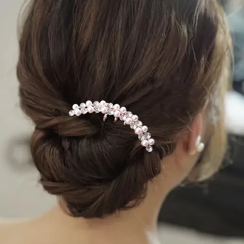 Kzxa 4 Peines De Pelo Zirconia Perla Accesorio Novia