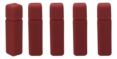 Set De 5 Labiales En Tubo Rectangular Vacíos Con Goma