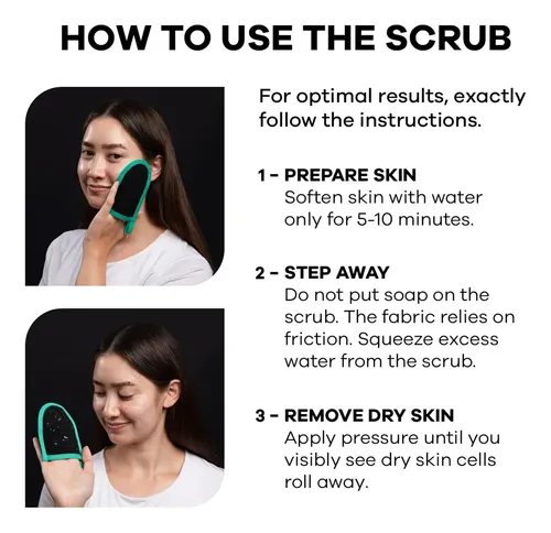Manopla Facial Exfoliante Profunda Paquete De 2 Para Ducha