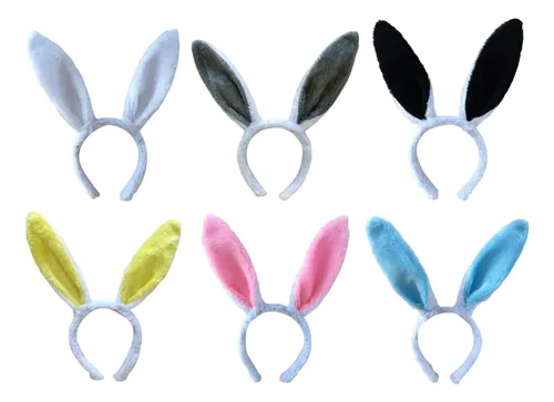 6 Diademas De Orejas De Conejo Para El Cabello, Divertidas