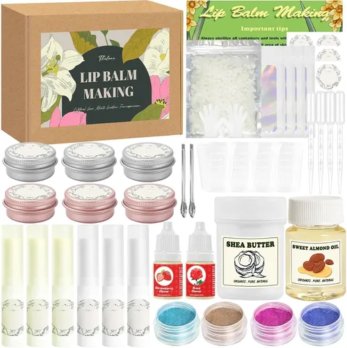 Kit Para Hacer Bálsamos Labiales Thaluna: Manteca De Karité,