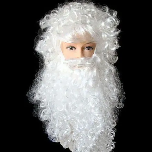 Party Masks Combinación De Peluca Y Barba De Papá Noel