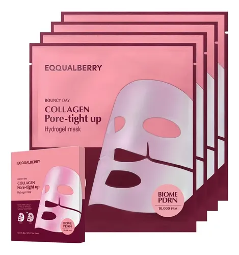 Máscara Facial Hidrogel Equalberry Colágeno 4 Unidades Todo Tipo De Piel