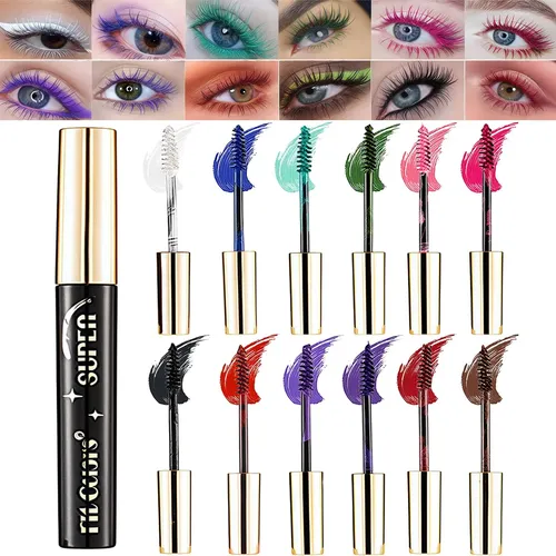 Hjp Juego De Rímel De Colores De 12 Colores, Mascara De Colo