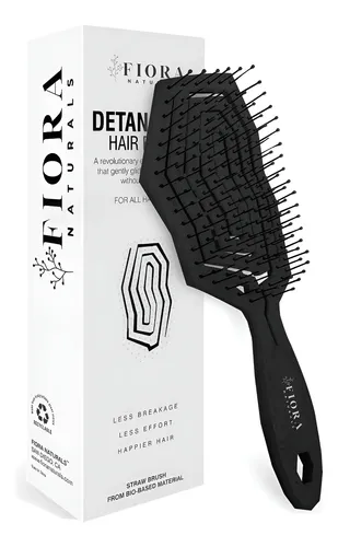 Cepillo Para Desenredar El Cabello Fiora Naturals, 100% Ecol