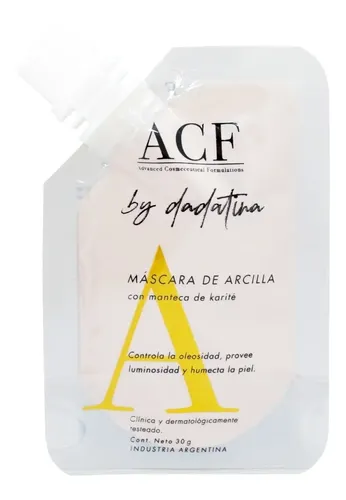 Acf By Dadatina Mascara De Arcilla Limpieza Facial Vegano