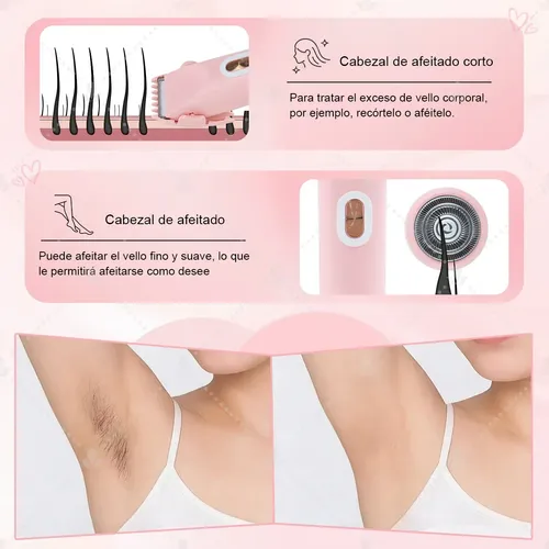Afeitadora Eléctrica 2 En 1 Para Cuerpo Y Zona Bikini Mujer