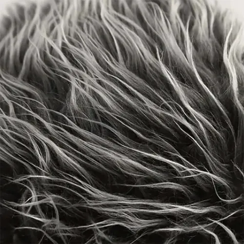 G/ Diadema De Pelo Falso Para Hombres En Negro Y Gris