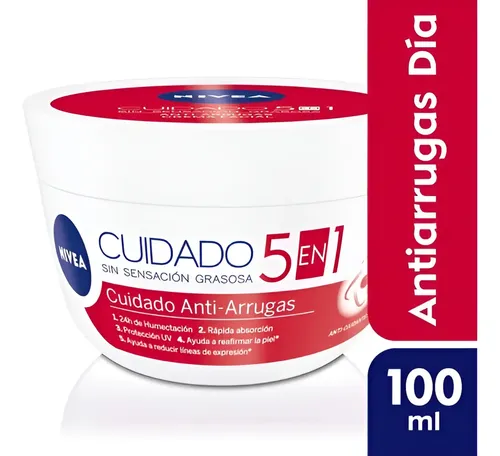 Crema Facial 5 En 1 Nivea Cuidado Antiarrugas X 100 Ml
