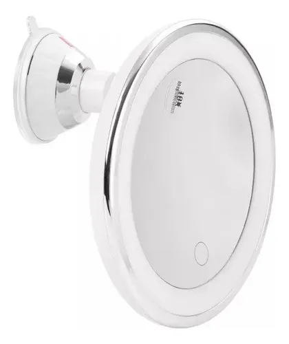 Espejo De Maquillaje Led Flexible De 360 Grados, Ventosa Con Aumento De 10 Veces