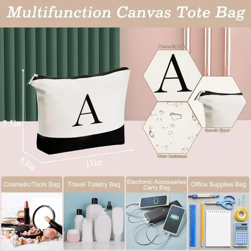Bolsa De Lona Y Maquillaje Con Iniciales Yoolife Para Regalo