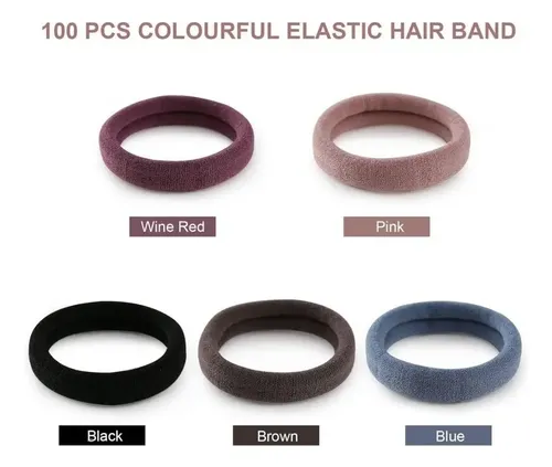 100 Pzs Diademas Elásticas Multicolor