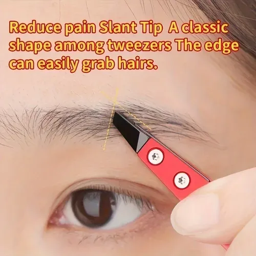 Pinzas De Cejas De Precisión De Acero Inoxidable Para Rostro