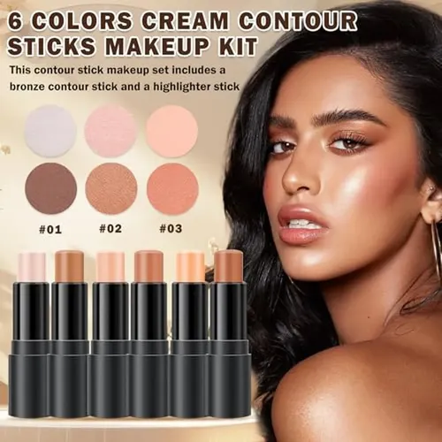 Kit De Maquillaje Cahiuyoa En Crema Para Contorno E Iluminad