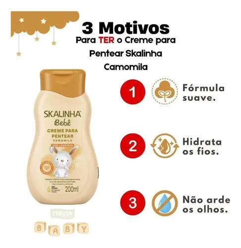 Crema Peinar Skalinha Bebe Skala Curly Girl 200ml Vegana