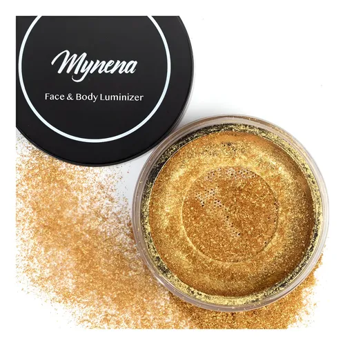 Polvo Iluminador Facial Y Corporal Mynena Dorado 70g