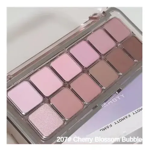 Paleta De  12 Sombras Para Ojos Mate Y Shimmer –  By  Famoty