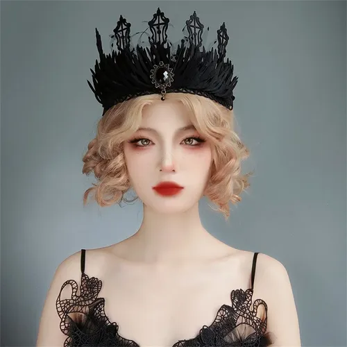 Diadema Gótica Con Forma De Corona De Bruja, Tiara De Reina