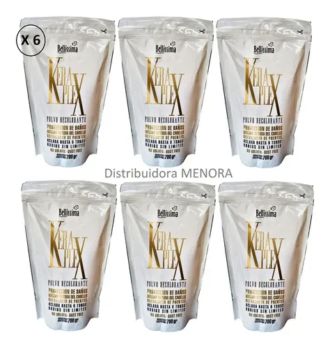 Polvo Decolorante Bellísima Keraplex 700gr. X 6 Unidades