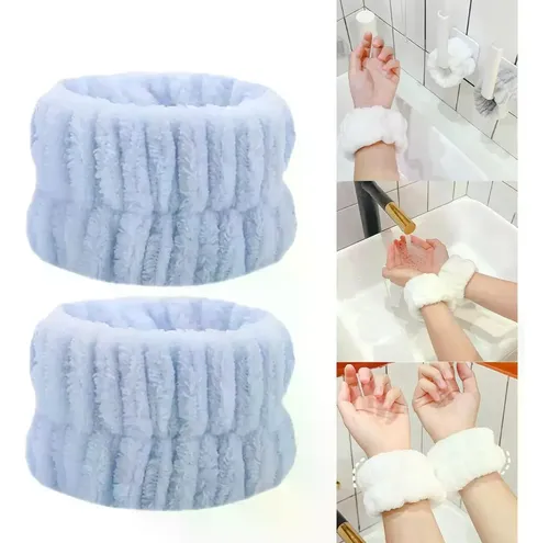 Toalla Absorbente Para Lavarse La Cara Blanco Color Azul &ug