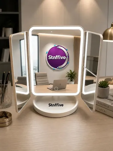 Espejo de Maquillaje LED Tríptico Stnffive con Luz Regulable y Aumento 1x/2x/3x