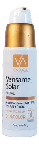 Valuge Vansame Protector Solar Con Color Fps 50 X 50 Gr