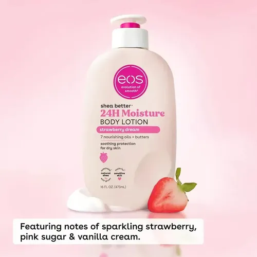 Eos Loción Corporal Eos Shea Better Vanilla Cashmere Fragancia Strawberry dream
