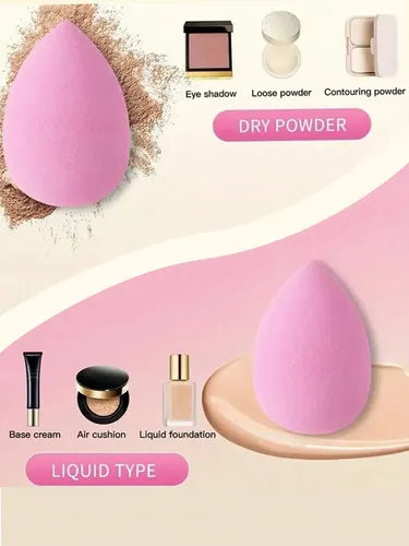 Mini Esponja De Maquillaje En Polvo Seco Y Húmeda De 3 Cm, 1