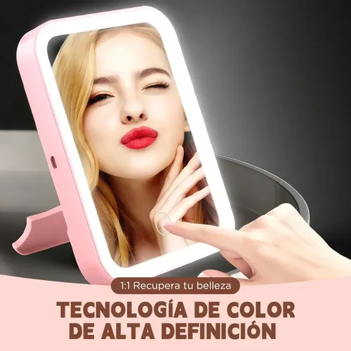 Espejo De Maquillaje Led Ruiyue Con 3 Niveles, Recargable Po