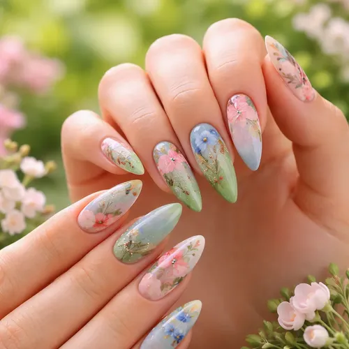 Stickers Para Uñas Autoadhesivos – Flores – Nail Art