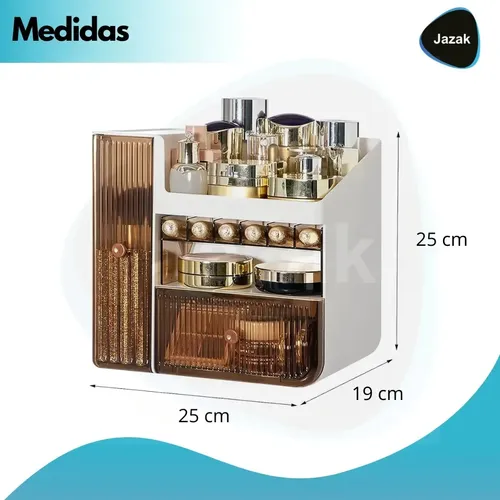 Organizador de Maquillaje Acrílico con 2 Cajones y 5 Compartimentos Jazak