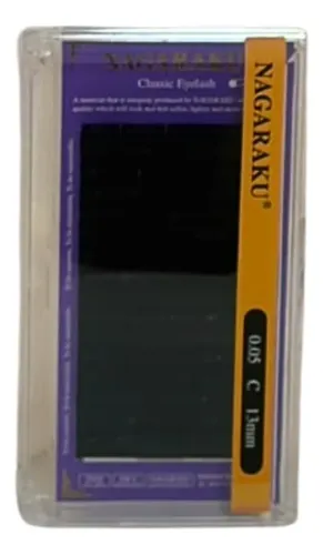 Kit Nagaraku Extensiones De Pestañas Clásicas 0.15 Curva C Largos 12 Al 15 Mm