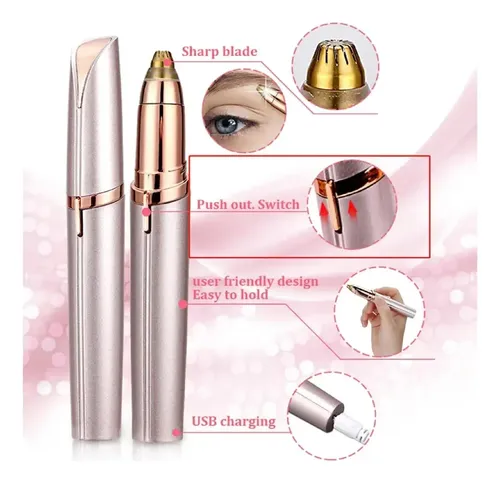Depiladora Lapiz Portátil Para Rostro Vello Facial Cejas Usb