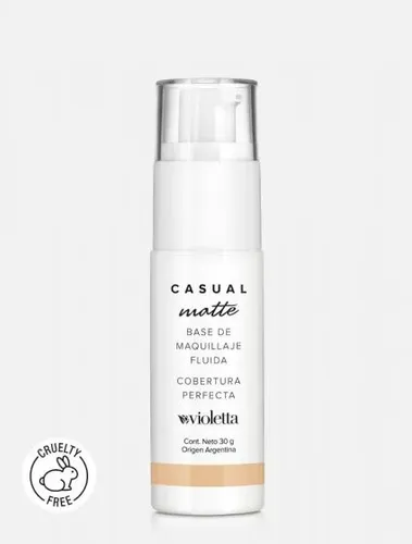 Base De Maquillaje Fluida Matte Casual 30g By Violetta
