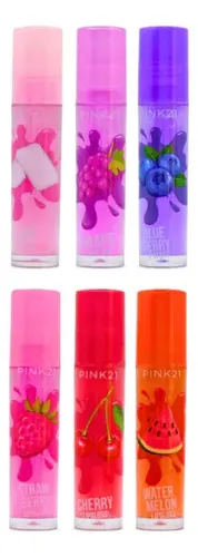 Lip Gloss Labial Brillo Roll On Pink21 Sabor Perfume Frutal