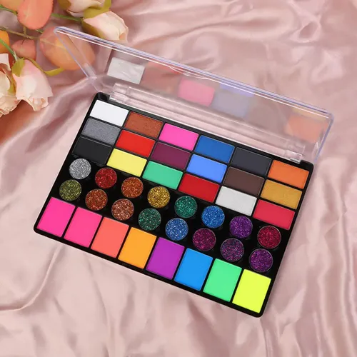 Paleta De Maquillaje Facial A Base De Agua De 42 Piezas.